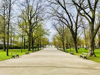 Romantischer Park in Colmar