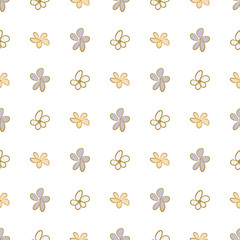 Seamless abstract illustrations of flower, conceptual. Sketch, background, shape & drawing.