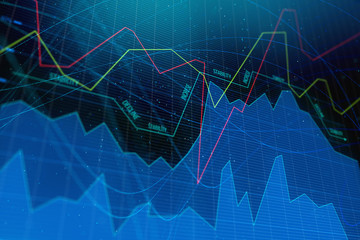 Bright forex chart background