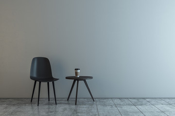 Modern concrete living room