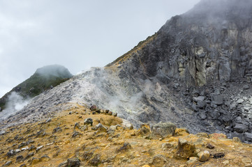 The crater of volcano Sibayakt