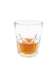 Glass of whiskey isolated on white background.