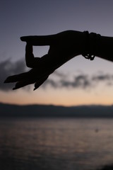 Hand Silhouette, Sevan Lake, Armenia