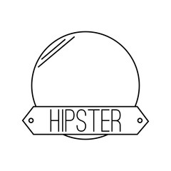 Abstract hipster label