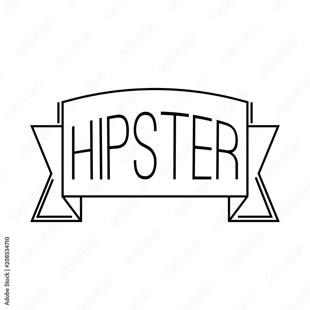 Wall mural Abstract hipster label