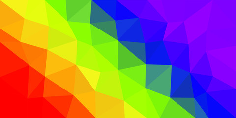 Rainbow Flag Low Poly Vector Background