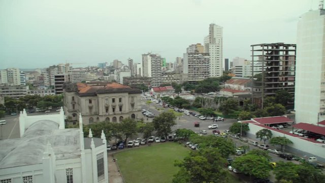 High angle view over city of Maputo, Mozambique
