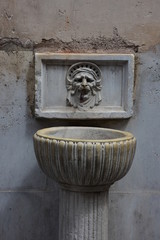 Rome, 17 May 2018, Reportage from S. Angel Castle. External and internal. Courtyard of the well.