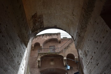 Rome, 17 May 2018, Reportage from S. Angel Castle. External and internal. Output of the helical...