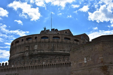 Rome,  Reportage from S. Angel Castle. External and internal. Detail of a tower