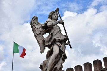 Rome, statues of the angels sculpted by pupils of Bernini in 1669 and placed on the S. Angelo...