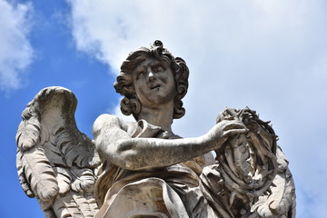 Rome, statues of the angels sculpted by pupils of Bernini in 1669 and placed on the S. Angelo...
