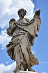 Rome, statues of the angels sculpted by pupils of Bernini in 1669 and placed on the S. Angelo...