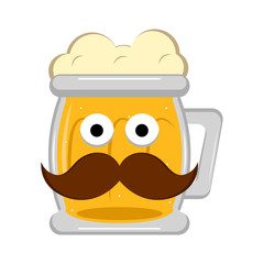 Hipster beer character