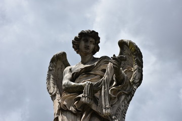 Rome, statues of the angels sculpted by pupils of Bernini in 1669 and placed on the S. Angelo...