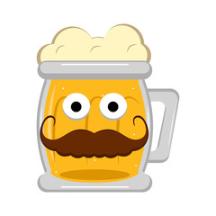 Hipster beer character
