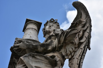 Rome, statues of the angels sculpted by pupils of Bernini in 1669 and placed on the S. Angelo...