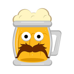 Hipster beer character