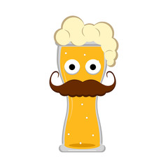 Hipster beer character