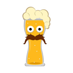 Hipster beer character