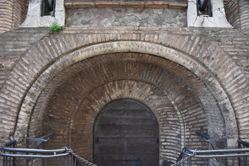 Rome, 17 May 2018, Reportage from S. Angel Castle. External and internal. Detail of interior door.