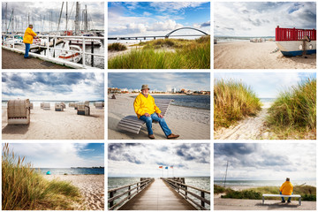 Vacation collage, Baltic sea coast, Germany