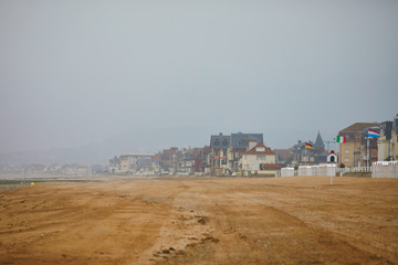 View of Villers-sur-Mer in Lower Normandy, France
