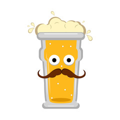Hipster beer character