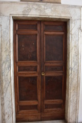 Fototapeta na wymiar Rome, 17 May 2018, Reportage from S. Angel Castle. External and internal. Details of doors in the courtyards.