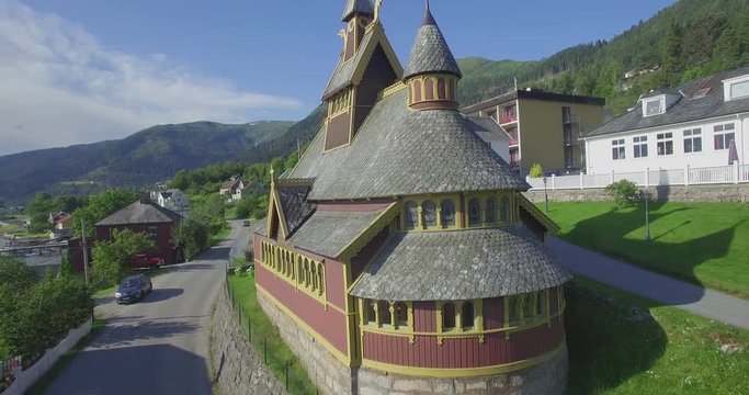 St. Olafs Anglican Stave Church, Balestrand, Sognefjord, Norway