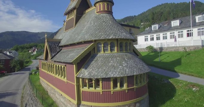 St. Olafs Anglican Stave Church, Balestrand, Sognefjord, Norway