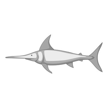 recommend clip art: Swordfish icon in monochrome style isolated on white background vector illustration