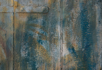 Old door with different paint, use as natural background