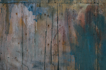 Old door with different paint, use as natural background