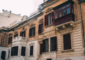 Fototapeta na wymiar Street view in Sliema, Malta