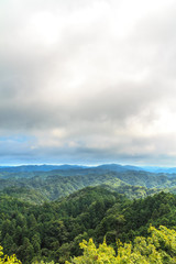 Fototapeta na wymiar 夏の大福山展望台からみた風景