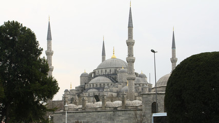 Fototapeta na wymiar Mezquita Azul en Estambul, Turquía