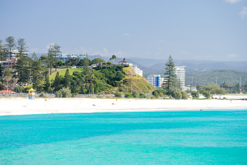 Coolangatta beach looking back to Kirra Beach on Queensland's Gold Coast in Australia
