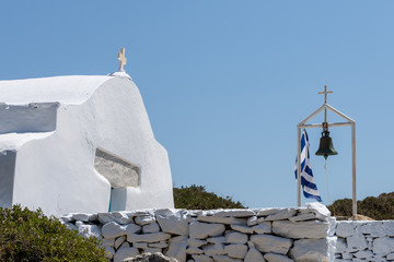 Agia Anna chapel on Amorgos island, Greece, Cyclades.