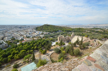 Fototapeta na wymiar athens ancient greece panorama city