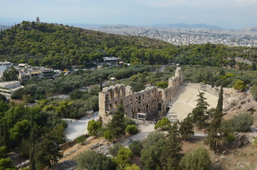 Fototapeta na wymiar athens ruins ancient landscape