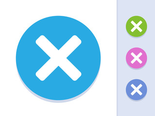 Fototapeta premium Cross - Round Glyph Buttons