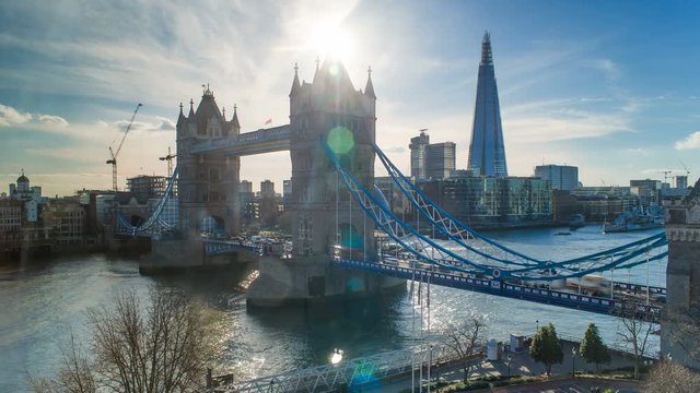 4K Time lapse of Tower Bridge, London, England, United Kingdom, Europe
