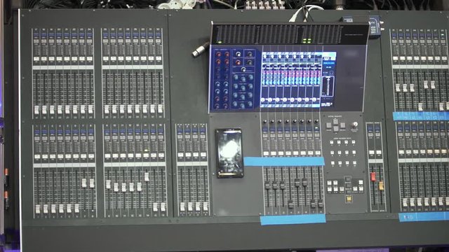 Working professional sound console for sound control