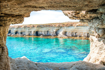 Cyprus sea cave in Aya Napa