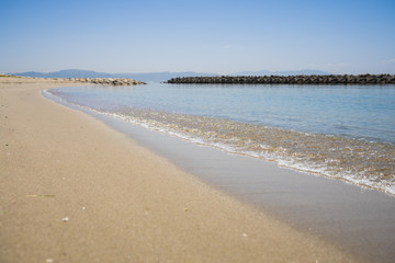 明石の砂浜