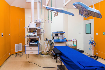 operating room prepared to surgery of the surgeon.