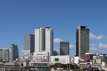 Fototapeta na wymiar 名古屋駅周辺の高層ビル群／Skyscrapers around Nagoya Station - Nagoya, Japan