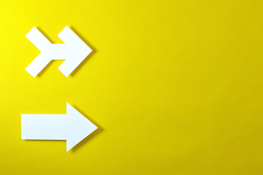 arrows template with yellow background