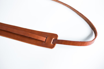 Genuine vegetable tanned leather camera strap handmade